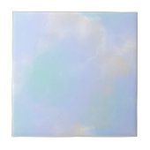 Elegante Blauwe Waterverf Abstracte Kunst voor Mod Tegeltje (Voorkant)