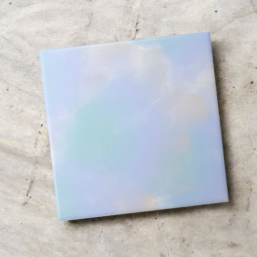 Elegante Blauwe Waterverf Abstracte Kunst voor Mod Tegeltje