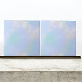 Elegante Blauwe Waterverf Abstracte Kunst voor Mod Tegeltje