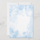 Elegante Blauwe Waterverf Bar Mitswa Kaart (Achterkant)
