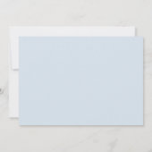 elegante blauwe waterverf bloei bruiloft uitnodigi kaart (Achterkant)