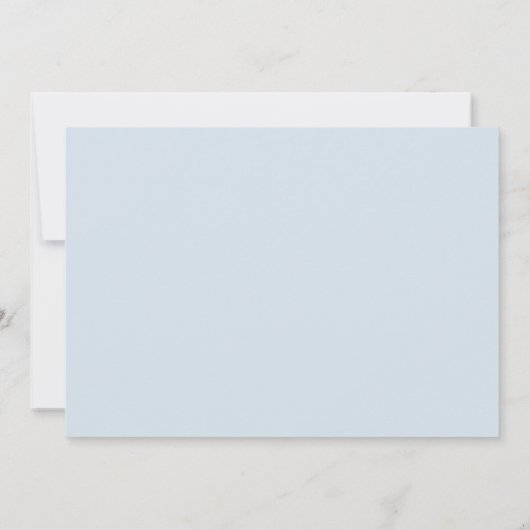 elegante blauwe waterverf bloei bruiloft uitnodigi kaart (Achterkant)