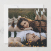 Elegante Blauwe Waterverf Bloemen bruiloft Dank u (Voorkant)