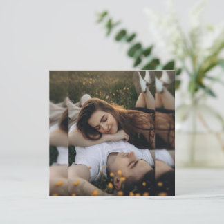 Elegante Blauwe Waterverf Bloemen bruiloft Dank u