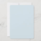 Elegante Blauwe Waterverf Doopuitnodiging voor Jon Kaart (Achterkant)