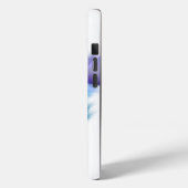 Elegante Blauwe waterverf roos Blauwe Bloemenkunst Case-Mate iPhone Case (Achterkant / Links)