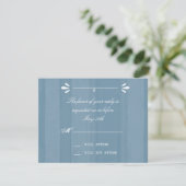 Elegante Blauwe Waterverf RSVP Kaartje (Staand voorkant)