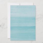 Elegante Blauwe Waterverf Viering van het Leven Fo Kaart (Achterkant)