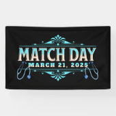 Elegante blauwe wedstrijddag 2025 spandoek (Horizontaal)