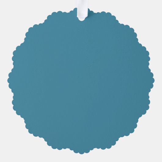 Elegante Blauwe Winter Bomen Aangepaste Kerstcadea Ornament Kaart (Achterkant)