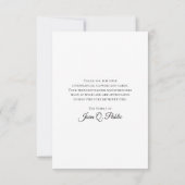 Elegante Blauwe Winter Sneeuwvlok Begrafenis Sympa Bedankkaart (Achterkant)