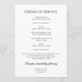 Elegante Blauwe Winter Sneeuwvlokken Begrafenisdie Programmakaart (Achterkant)