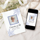 Elegante Blauwe Winter Sneeuwvlokken Viering van h Kaart