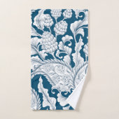 Elegante Blauwe & Witte Ananas Handdoek (Handdoek)