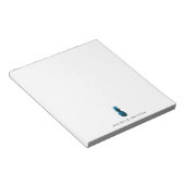 Elegante Blauwe Witte Ananas Maatwerk Notitieblok (Schuin)