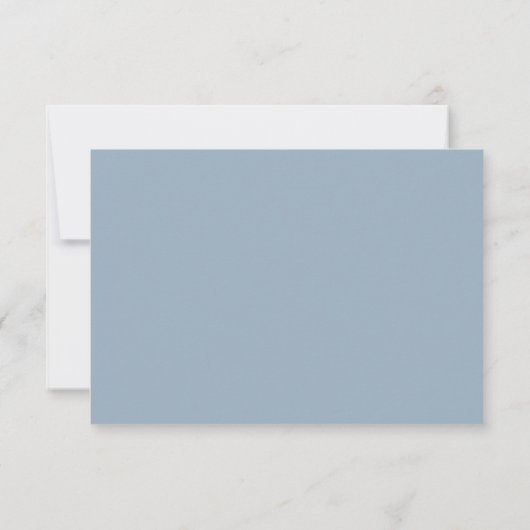 Elegante Blauwe & Witte Script Bewaar de Datum Save The Date (Achterkant)