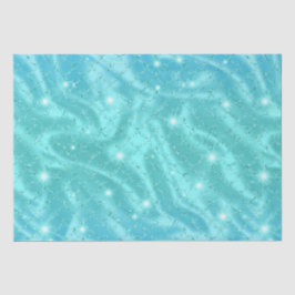 Elegante Blauwe Zeemeermin Schubben Metaalglans Tissuepapier
