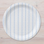 Elegante blauwe zeeschelp nautische kust bruiloft papieren bordje