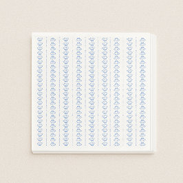 Elegante blauwe zeeschelp nautische kust bruiloft servet