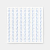 Elegante blauwe zeeschelp nautische kust bruiloft servet (Voorkant)