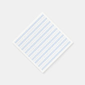 Elegante blauwe zeeschelp nautische kust bruiloft servet (Hoek)