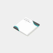 Elegante blauwe & zwarte golven aanpasbaar post-it® notes (Schuin)