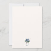 Elegante Blauwebes Eerste Verjaardag Bedankkaart (Achterkant)