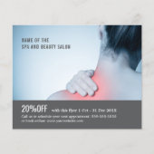 Elegante Blauwgrijze Foto Massagetherapeut Flyer (Voorkant)