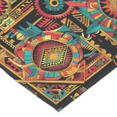 Elegante Blauwgroen "Aztec Dream" Decoratieve Tafe Lange Tafelloper (Hoek)