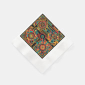 Elegante Blauwgroen "Aztec Dream" feestelijke cock Servet (Hoek)