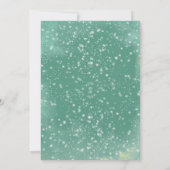 Elegante Blauwgroen Bauble Holiday Wedding Save th Save The Date (Achterkant)