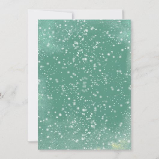 Elegante Blauwgroen Bauble Holiday Wedding Save th Save The Date (Achterkant)