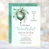 Elegante Blauwgroen Bauble meest geweldige tijd ja Kaart