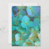 Elegante Blauwgroen blauw roze hortensia's bloemen Kaart (Achterkant)