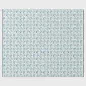 Elegante Blauwgroen Blue Swirls bruiloft Cadeaupapier (Vlak)