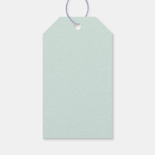 Elegante Blauwgroen Bow Photo Holiday Cadeaulabel (Achterkant)