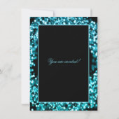 Elegante Blauwgroen Corporate Christmas Lights Par Kaart (Achterkant)