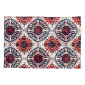 Elegante Blauwgroen "Cosmic Interlock" Cotton Kuss Kussensloop (Achterkant-Links)