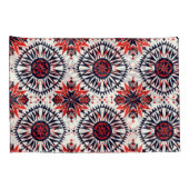Elegante Blauwgroen "Cosmic Interlock" Cotton Kuss Kussensloop (Achterkant-Rechts)