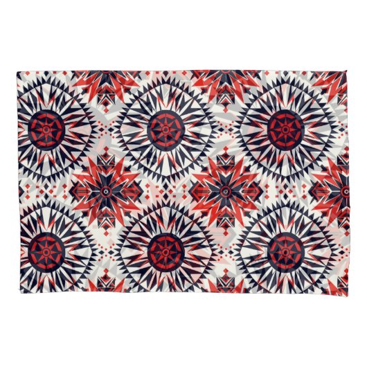 Elegante Blauwgroen "Cosmic Interlock" Cotton Kuss Kussensloop (Voorkant-Links)