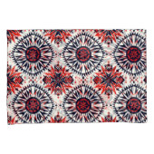 Elegante Blauwgroen "Cosmic Interlock" Cotton Kuss Kussensloop (Voorkant-Rechts)