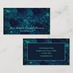 Elegante Blauwgroen Dark Navy Blue Unieke Waterver Visitekaartje