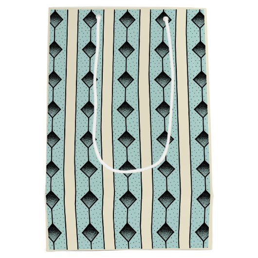 Elegante Blauwgroen deur Housewarming Medium Cadeauzakje (Achterkant)