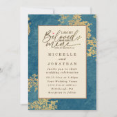 Elegante Blauwgroen en gouden Bijbel Christelijke  Kaart (Voorkant)