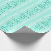 Elegante Blauwgroen en witte sneeuwvlok Cadeaupapier (Hoek)