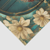 Elegante Blauwgroen Gotische Meisje Craft Tissue P Tissuepapier (Detail)