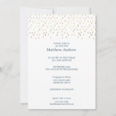 Elegante Blauwgroen & Gouden regendruppels Bat Mit Kaart (Voorkant)