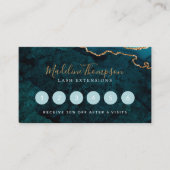 Elegante Blauwgroen groene marmeren agaat geode Klantenkaartje (Voorkant)