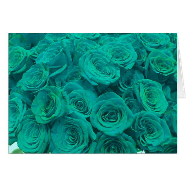 Elegante blauwgroen groene rozen (Voorkant Horizontaal)