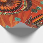 Elegante Blauwgroen "ingewikkelde echo's" feesteli Cadeaupapier (Hoek)